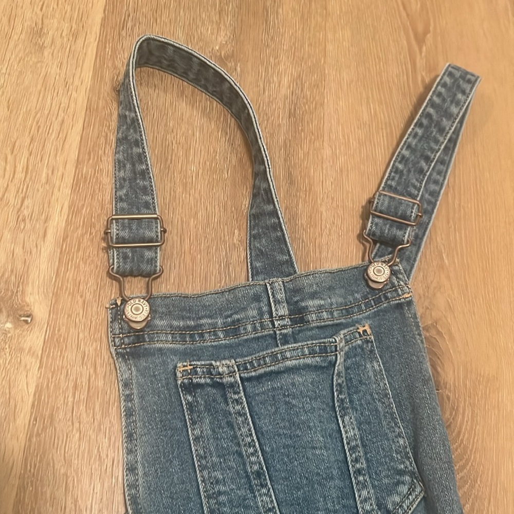 OLD NAVY Overalls Size 6 distressed with one side zipper - Picture 5 of 12